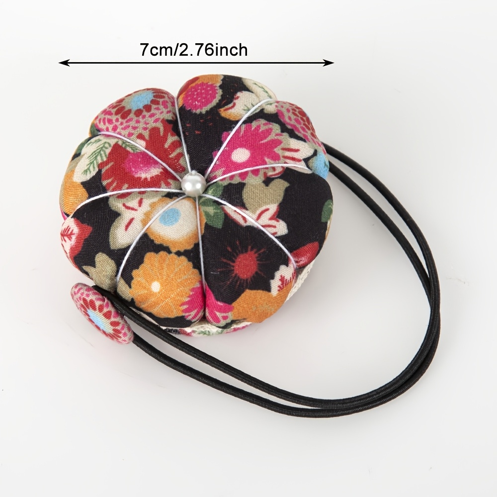 TEMU 1pc Color Pumpkin Needle Cushion Sewing Machine Winding Portable Needle Insert Wrist Needle Cushion Worn