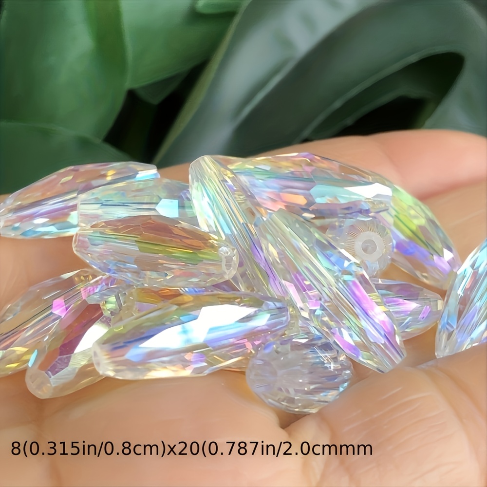 E-shop Hochwertige, importierte AB Österreichisches Kristallglas, lose runde Perlen, 8X20mm, 10 Stück.