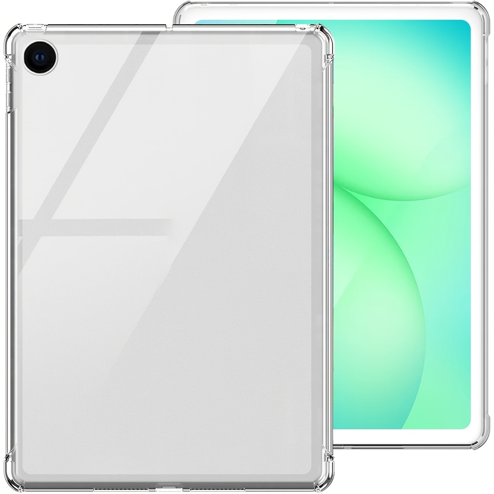 TEMU Case For Galaxy Tab A11 2025 / For Galaxy Tab A11+ 2025 Transparent Silicone Cover, High- Soft Anti-yellowing, Multi-hole Design , Fashionable