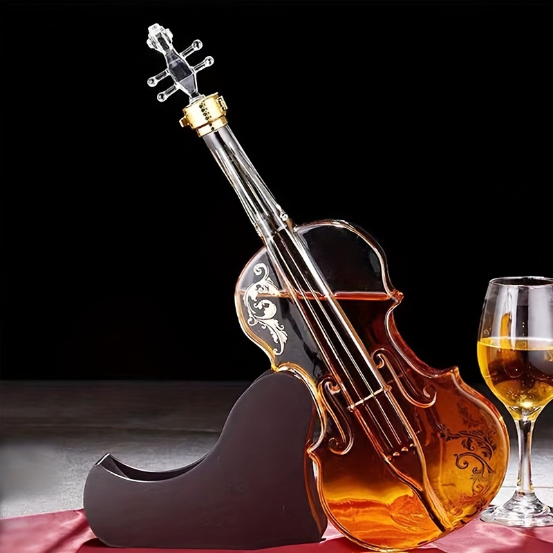 ViolinVessel™ violin-shaped glass decanter design