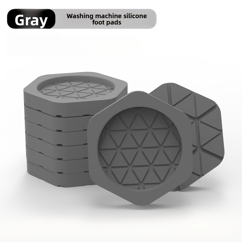 TEMU 4/8 Washing Machine Foot Pads, Shock Absorbing Pads Keep Your For Washing Machines And Dryers Quiet And Stable, Suitable For Washing Machines,