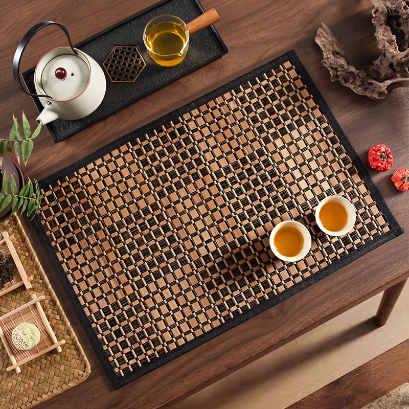 Set Da Tavolo In Bambù - 4 Tovagliette 30x45 Cm - Fatte A Mano, Lavabili - Ideale Per Amanti Della Cucina Asiatica