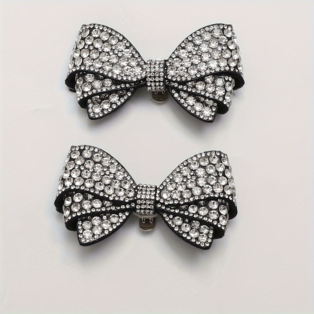 TEMU 2pcs Chic Black Bowknot Detachable Charms For Shoes, Bags & Apparel - Diy Fashion, Gifts &