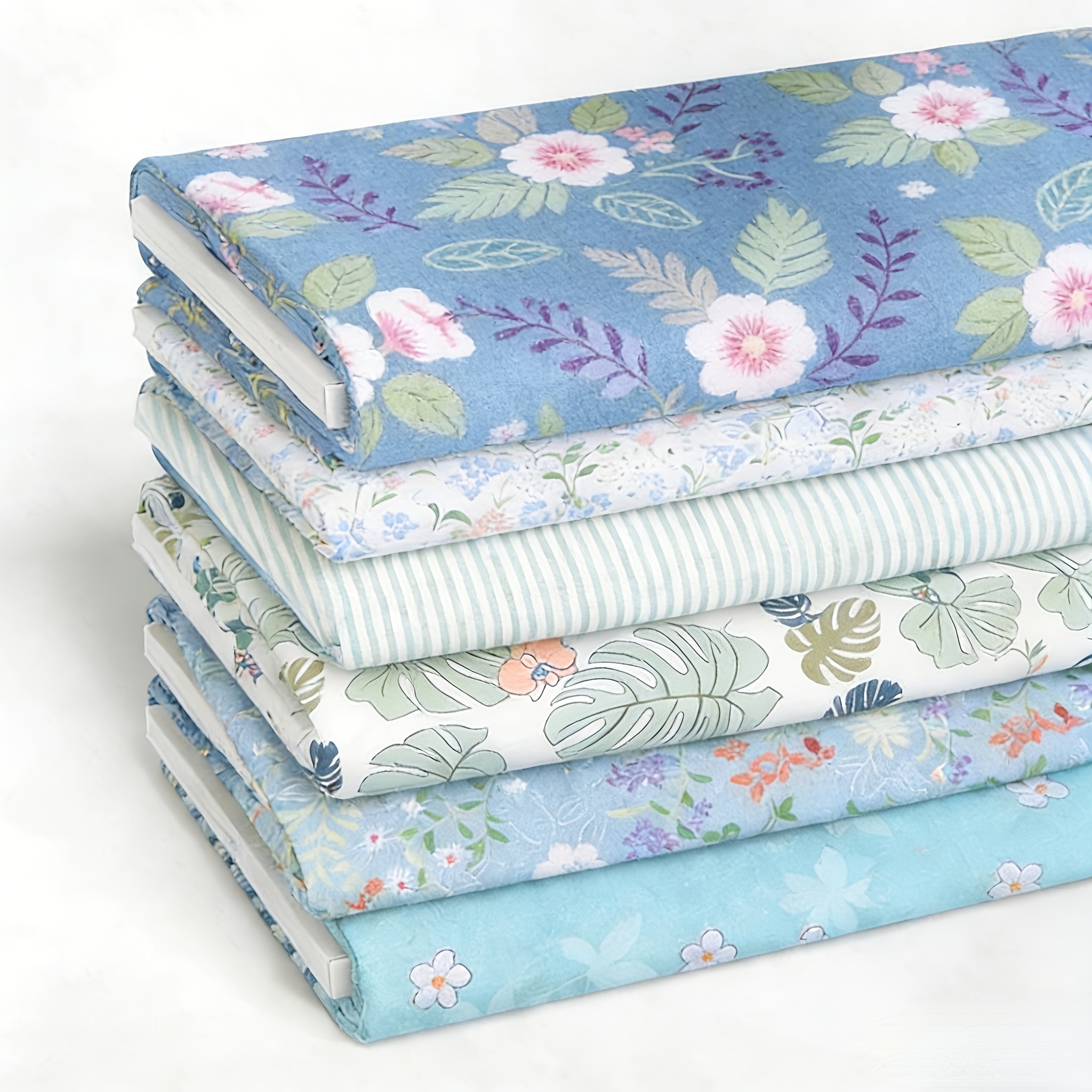 TEMU 6pcs 1/4 Yard Bundle (100% Cotton-20'' X 20'') Precut Square Quilting Fabric Sewing Fabric For Quilting