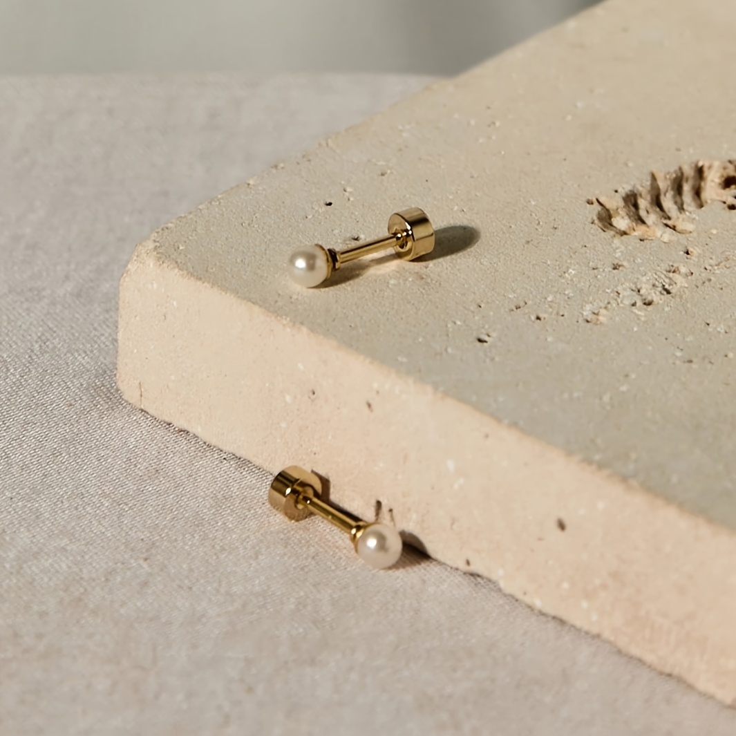 Women's Fashion Round Stud Earrings, Everyday Wear