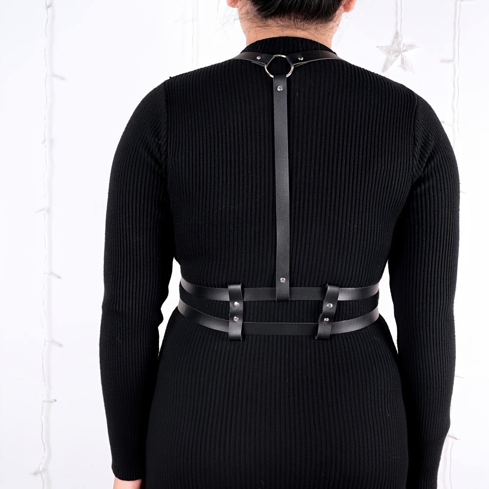 Women's Harness Belt Street Punk Style with Rivet Detail, Plus Size