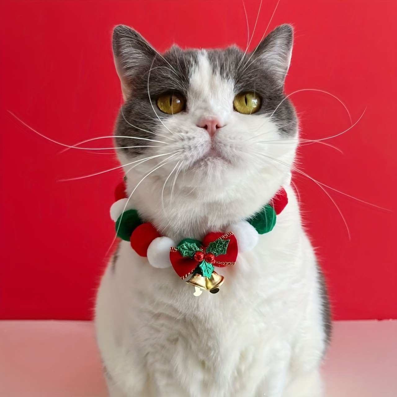 christmas bell long plush ball pet collar winter christmas     clothing accessory without battery Product details 5