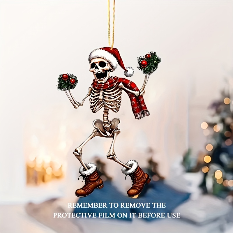 

1pc Christmas Ornament, " Hat And Pendant For Car Decoration, Keychain, - For Christmas And