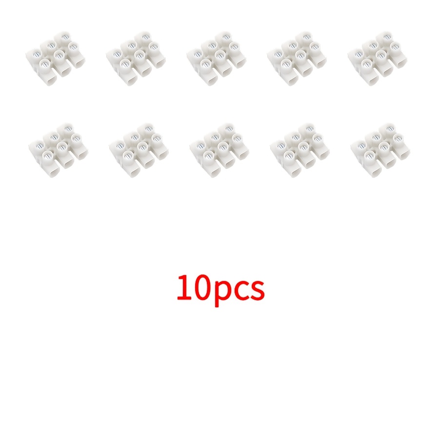 TEMU 10 piezas &Ben Bloques de Terminales Eléctricos 2/3 Puertos Bloque de Terminales de Tornillo Tira de Bloque 0.5-4Mm²/20-12Awg Cable, Adecuado