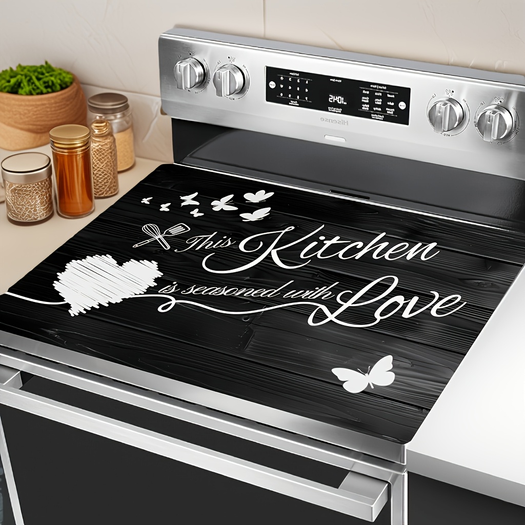 TEMU Stove Top Protector Pad - 19.69x27.56 Inches / 50x70cm Mud Stove Mat, Scratch-resistant Protective Pad, Dish Drying Mat, Non-slip Heat-resistant