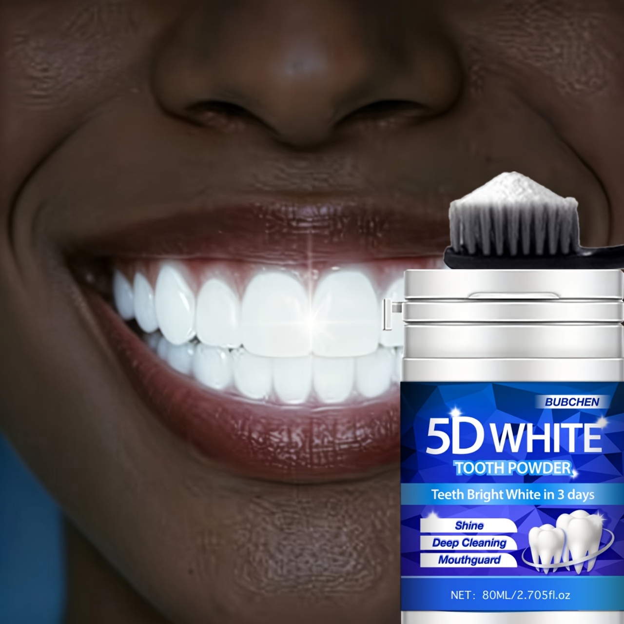 80ML Bottle of 5D Bright Toothpowder for Deep Cleaning