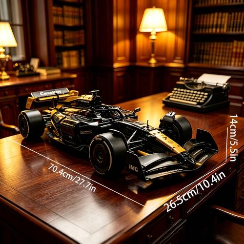 black and golden car building block 8 scale simulation replica race car holiday gift fathers day gift home decoration ornament best gift for friends and lovers