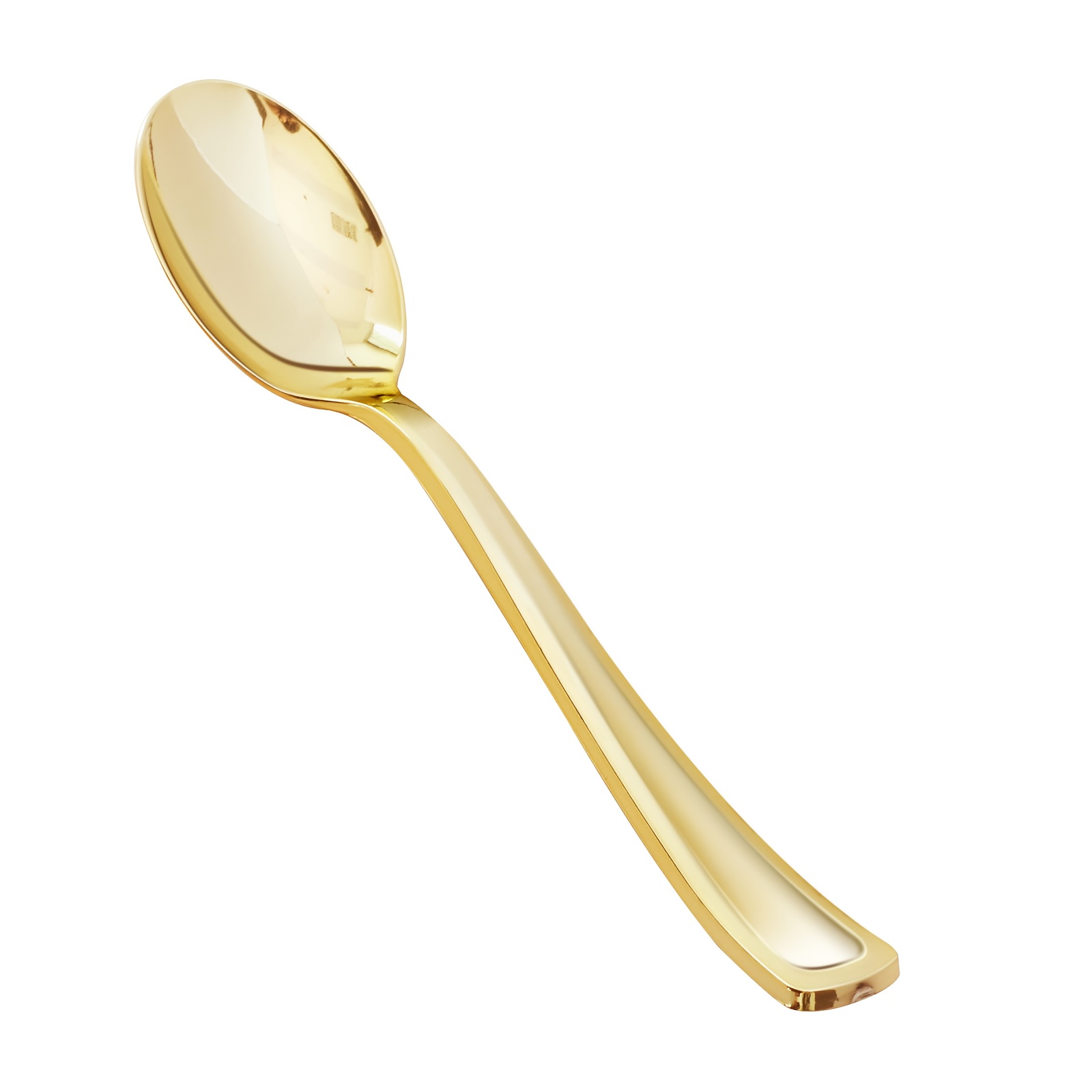TEMU 50 Pack 6.9 Inch Golden Plastic Spoons, Heavy Duty Plastic Silverware, Heavyweight Golden Disposable Spoons, Disposable Serving Utensils For