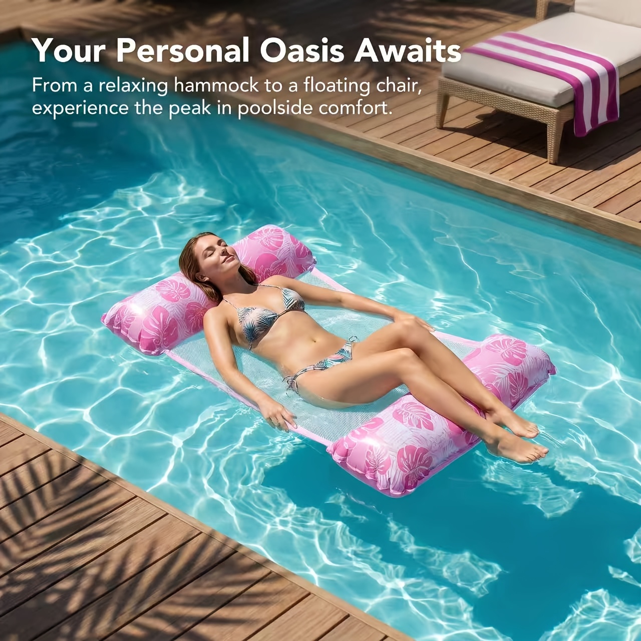 4-In-1 Multifunctional Inflatable Water Hammock for Pool & Beach
