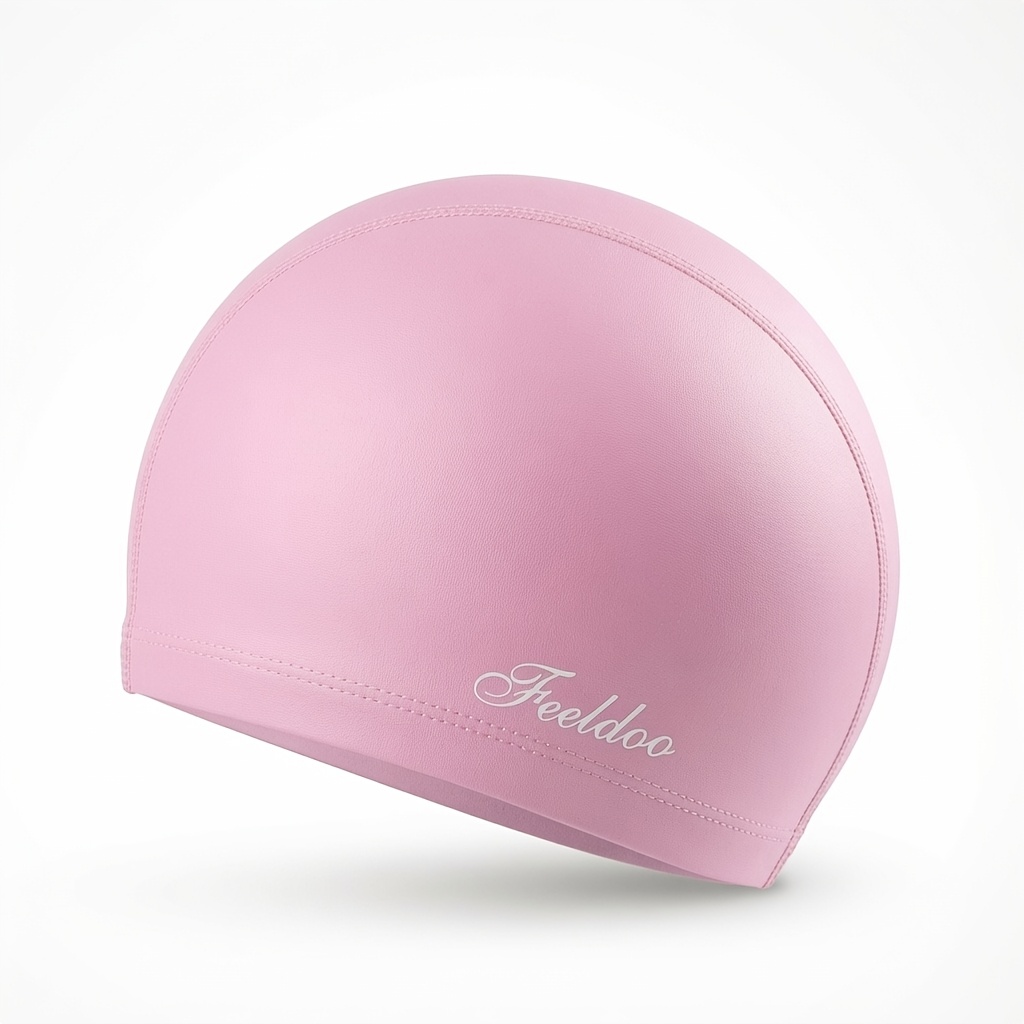 Image of Two-pack Of Swim Caps, Waterproof Swim Caps, Unisex, Soft, Elastic, And Durable, Suitable For Pool Training, Beach Swimming, And Other Occasions. Made Of Pu Material, Comfortable, Fits Well, And .