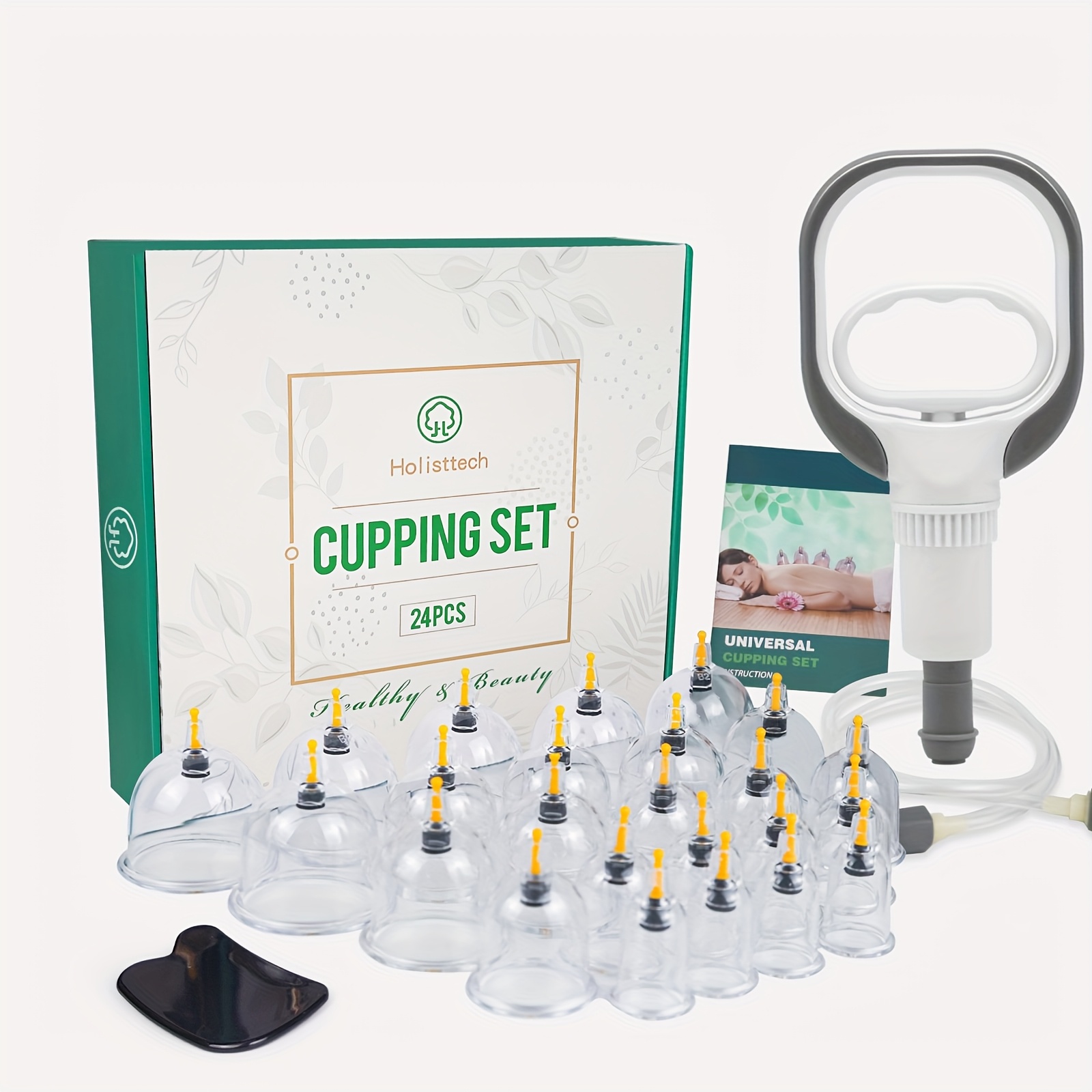 Cupping Cups With A Vacuum Pump (24 Cups) - Cupping Device For Body Massage - High-quality Cupping Set - Cupping Kit With Manual Pump