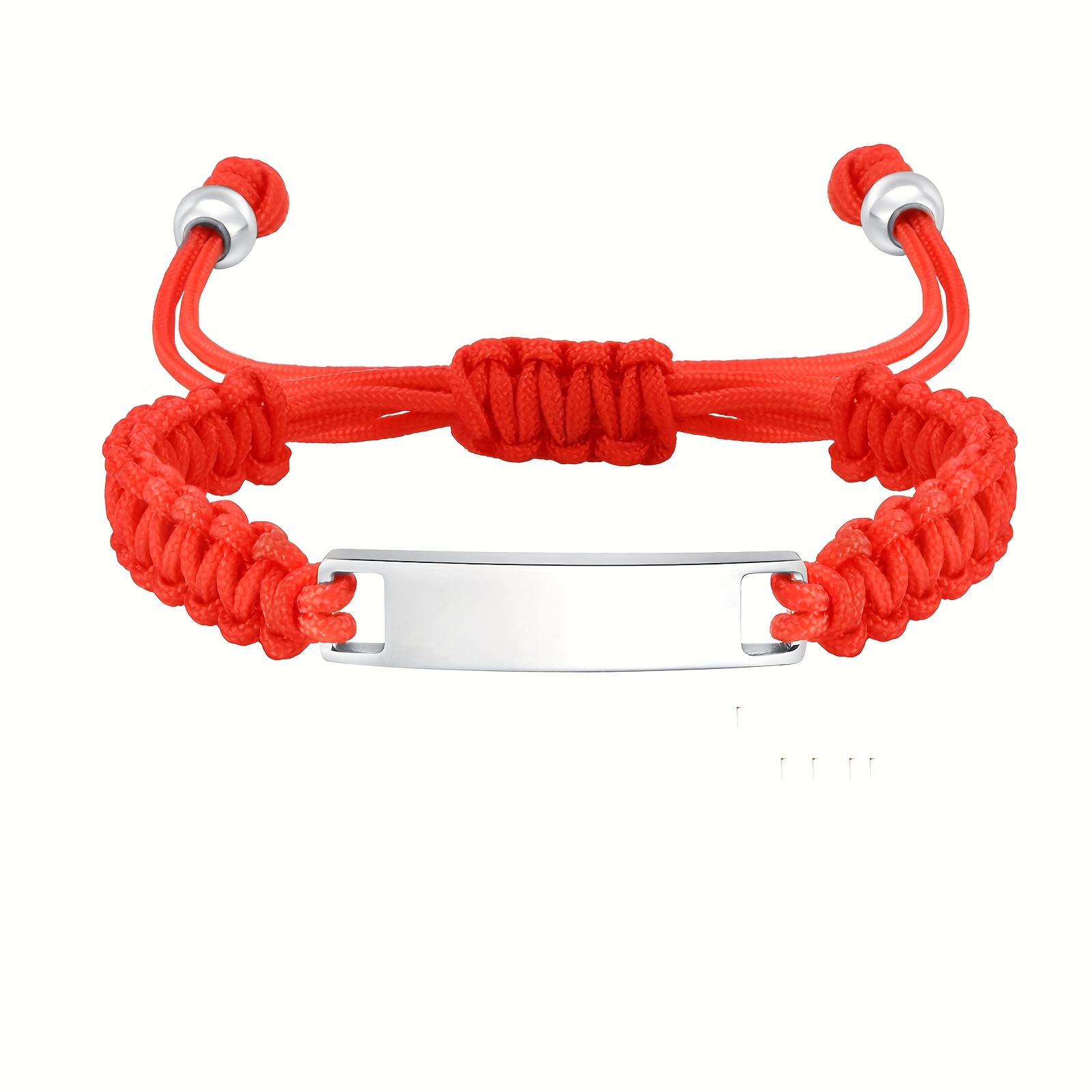 TEMU Pulsera Tejida Personalizada con Grabado, Ideal para Uso Diario, Regalo de