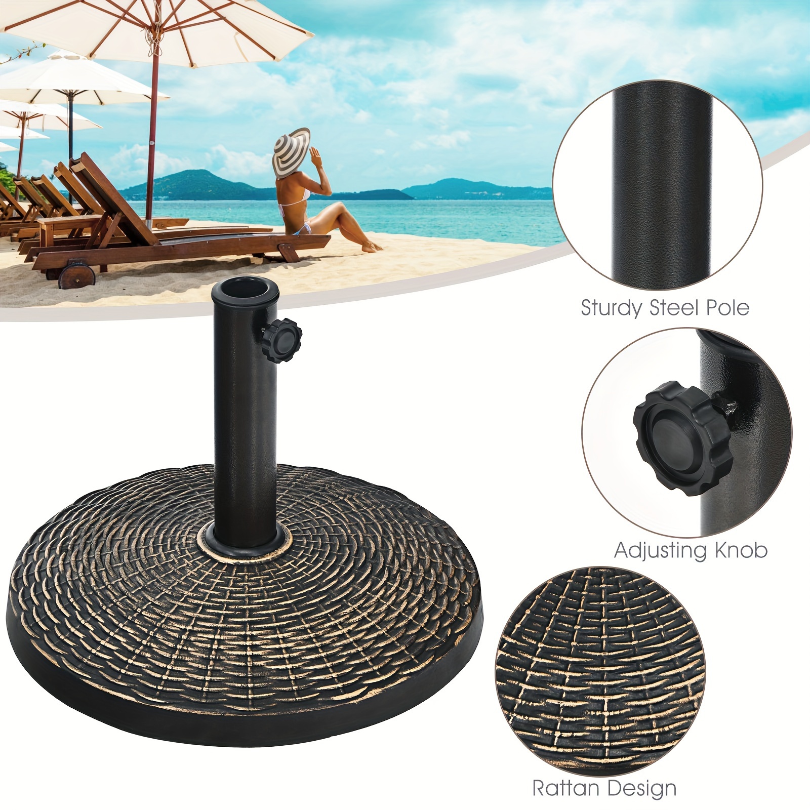 Pcs Balcony Umbrella Holder Fishing Chair Umbrella Holder Compact Umbrella  Base Universal Metal Mounting Bracket Balcony Umbrella Holder for Fixed  Railing Bracket Sunshade