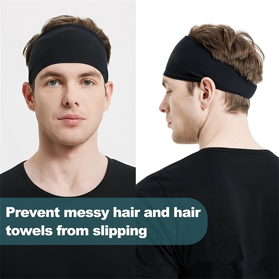 1pc Solid Color New Running Fitness Headband for Men and Women, Sports Yoga Sweat Absorbing Elastic Head Wrap, Solid Color Headscarf