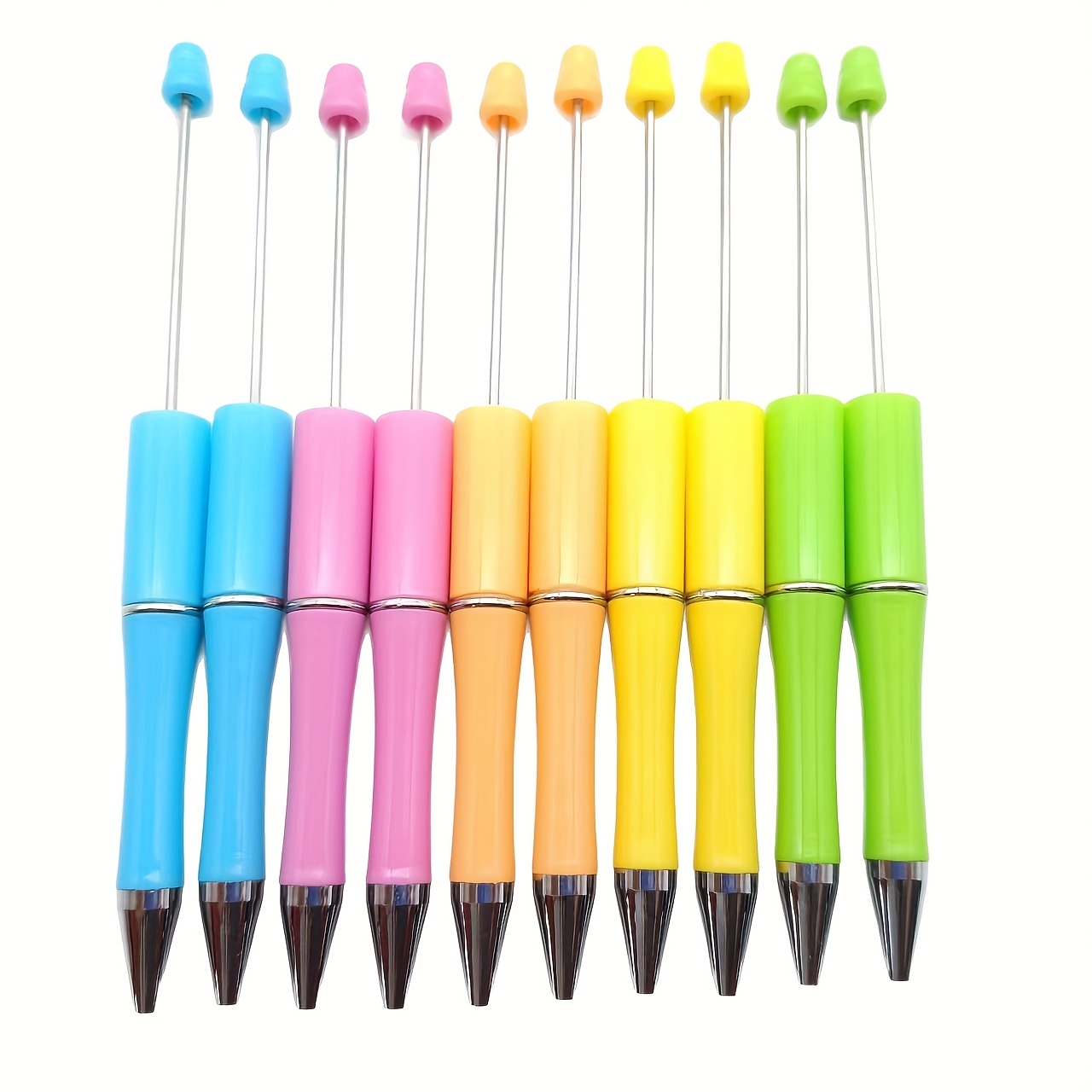 Image of 10/25/60pcs Mixed Color Bead Pen Set Bead Ballpoint Pen Giftable Student Stationery - Fun - Black Ink - Suitable 14+