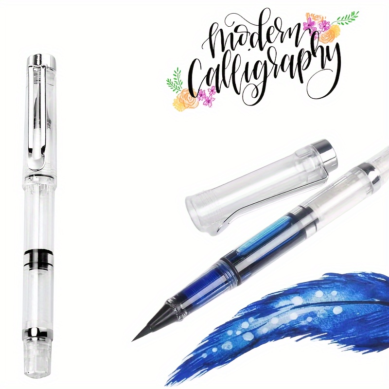 

3pcs Fountain Brush Pen Water Brush Pen Set Water Brushes Refillable For Calligraphy Painting Drawing Scrapbook And Sketch