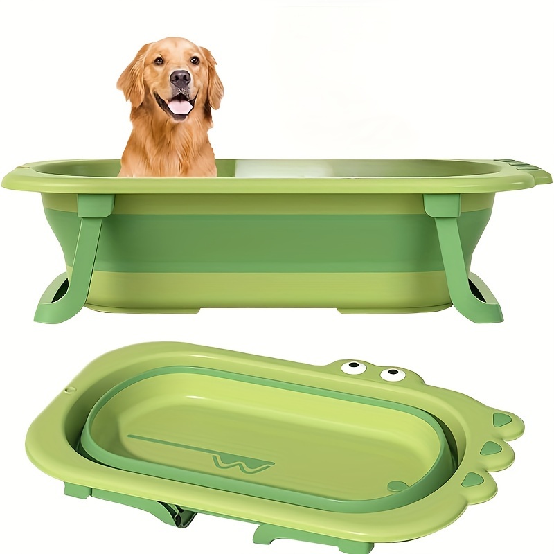 

Foldable Pet Bath Tub For Dogs, Multi-functional Pvc Portable Bathtub With Drainage Holes, Suitable For Puppies And Small To Medium Breeds, Travel- Bathing Basin