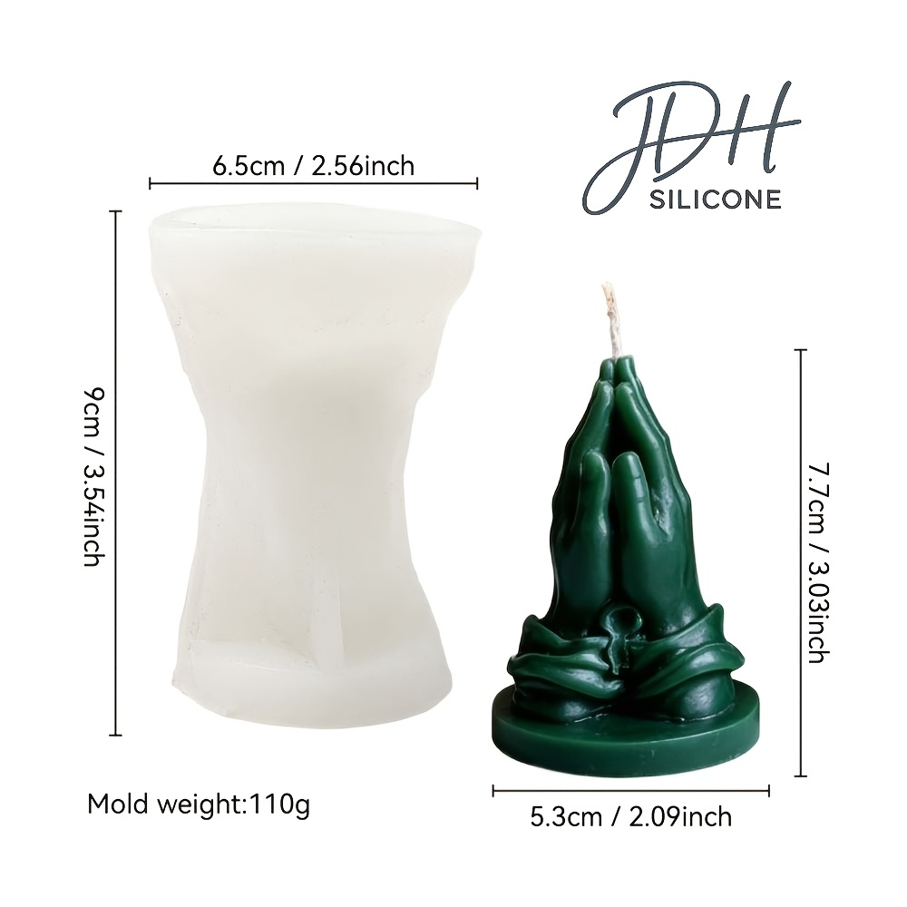 TEMU 3d Hands Silicone Mold Enthusiasts Suitable For Aromatherapy Candle Plaster Ornament Making Reusable Religious Style Shaping Resin Mold Home