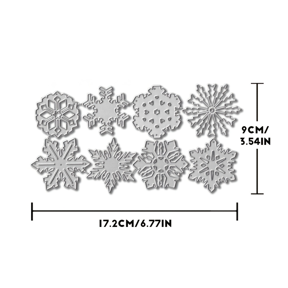 TEMU 1pc Heavy-duty Iron Christmas Snowflakes Metal Cutting Die Mold - Intricate Snowflake Patterns (single & Cluster) With Die-cutting Machines For