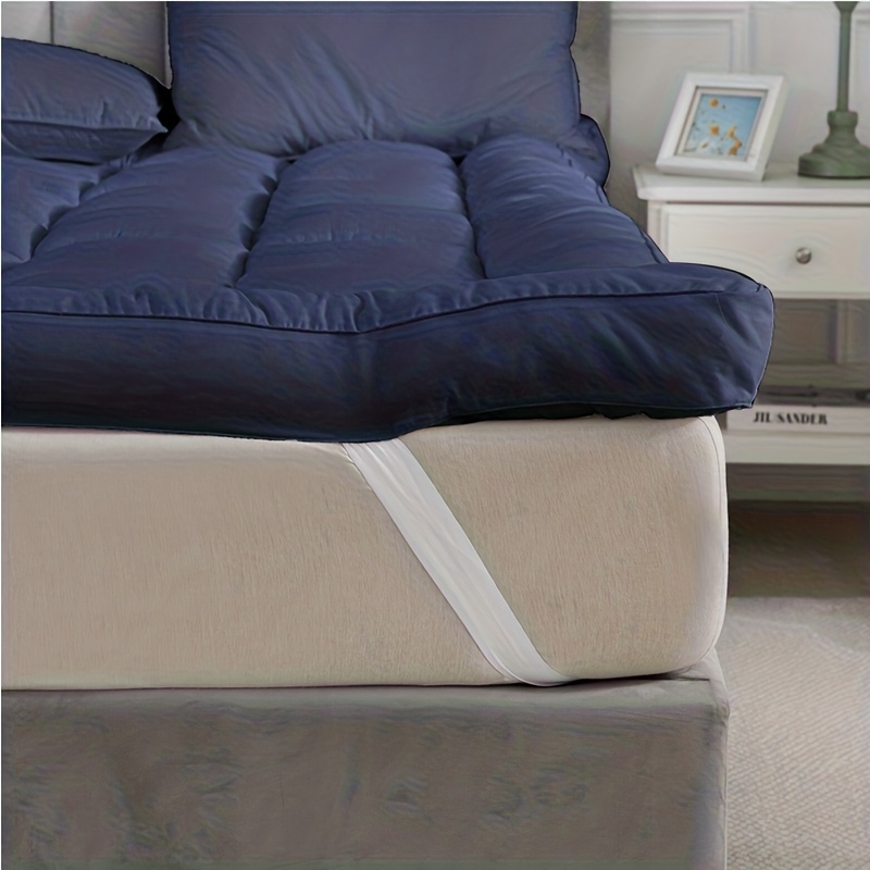 10Cm Hotel Grade Mattress Topper | Extremely Soft Featuring 1200GSM Hollowfiber Filling | Elastic Corner Straps | Available in White, Grey, Blue, Black | Sizes: Single, Small Double (4Ft), Double, King, Super King