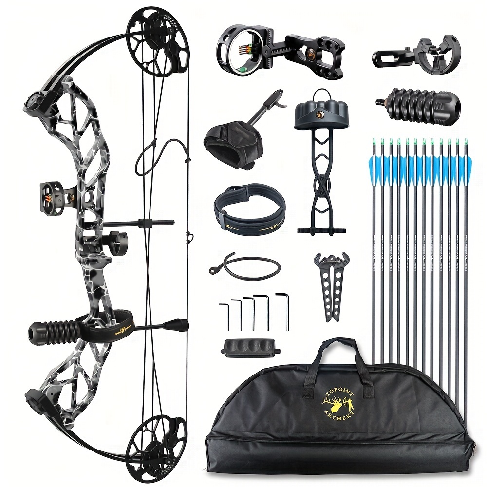 

Grwolf Set For Adults & Teens - 19-30" Draw Length, 19-70 Lbs Draw Weight, Up To Ibo 320 Fps, Includes Accessories, Press Needed, Made In Usa, Right-handed, , Grwolf