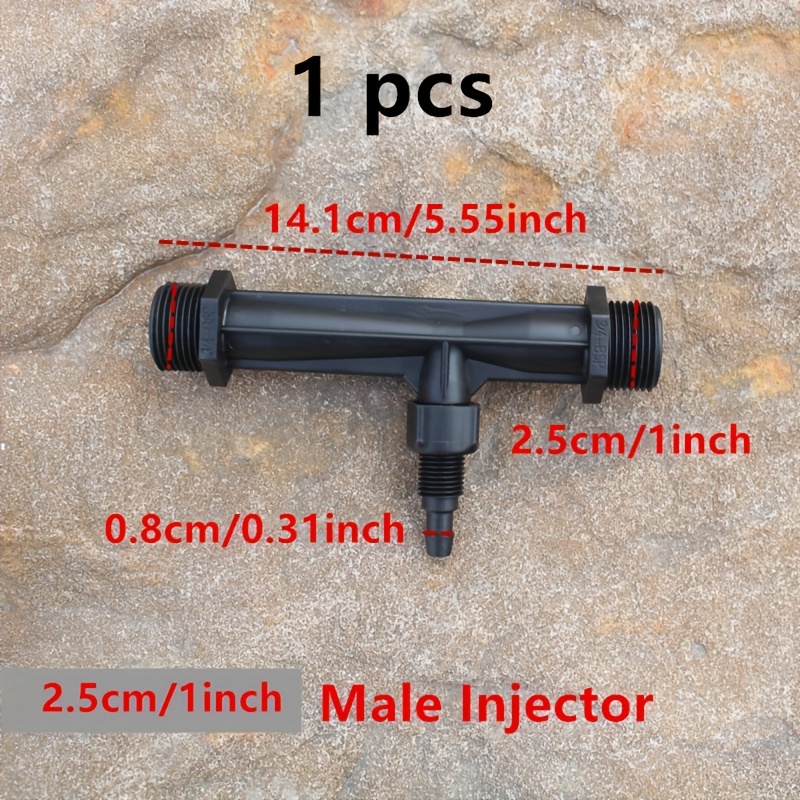 TEMU 1/2"/3/4"/1" Inch Heavy-duty Fertilizer Injector Tube With Venturi Mixer System - Garden Irrigation Fertilizer , Durable Plastic Lawn & Crop