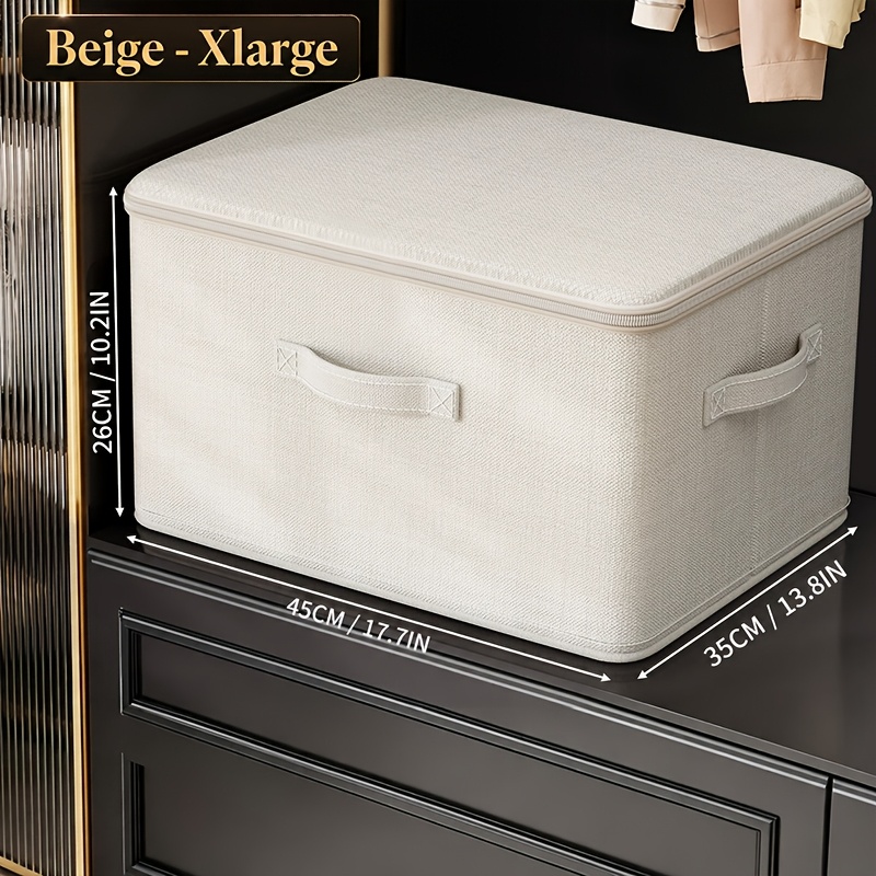 TEMU de rangement extra larges empilables en tissu Oxford avec couvercles, boîtes de rangement pliables pour vêtements et couvertures, conteneurs de