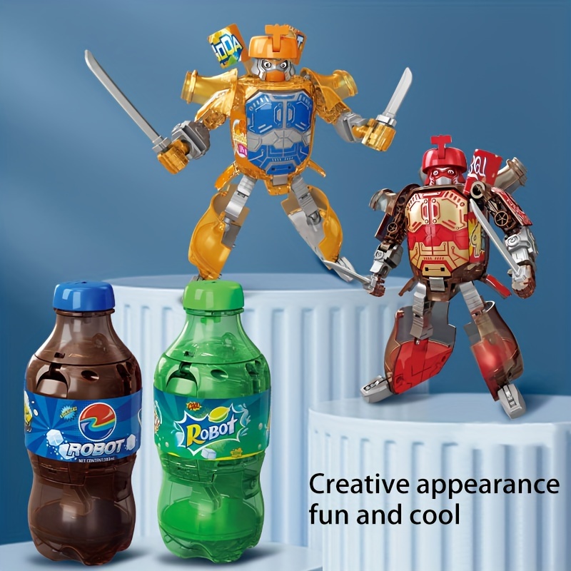 

Transformable Soda Robot Simulation Drink Desktop Ornament For Interaction, Multiplayer Model Toy