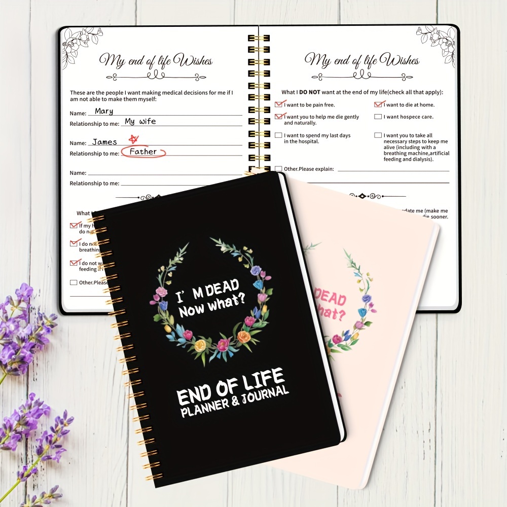 

1pc Trees End-of- Journal - 5.7x8.1 Inch Last With Emergency , Family Letters, Care Plans, Funeral Wishes, Will & Storage - English Language Adult Organizer