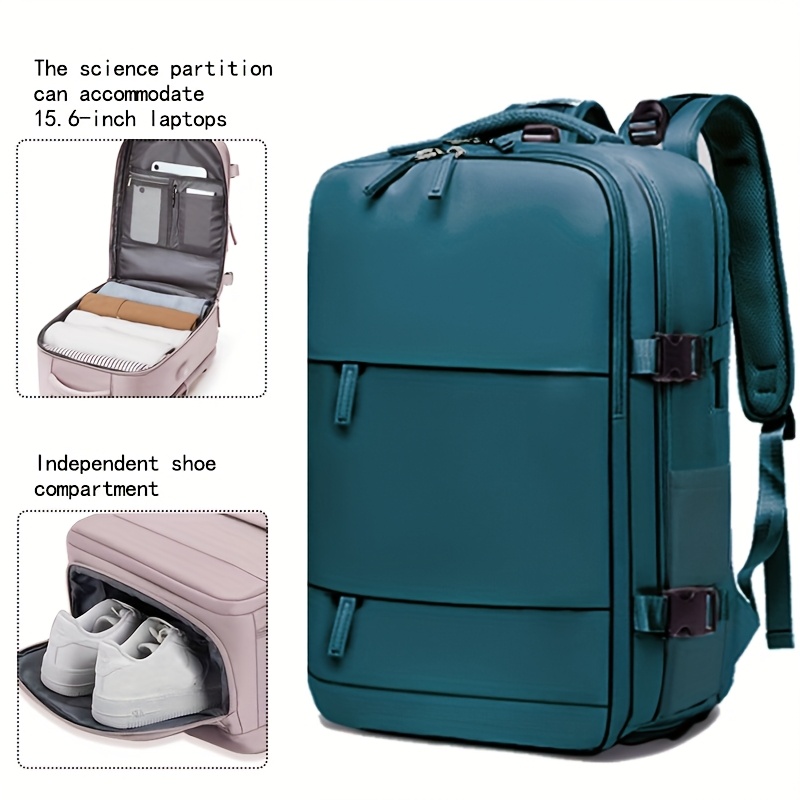 TEMU Women's And Men's Travel Backpacks, Carry On Backpacks, 15.6-inch Laptop Backpacks, Flight Approved 40x25x18, Personal Items, Travel Bags, Nurse