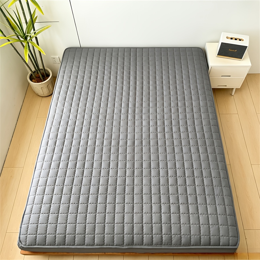 Image of One-piece Quilted Waterproof Mattress Protector, Pillow And Core Not Included, Soft And Comfortable Solid Color Bedding Mattress Cover, Suitable For Bedrooms, Guest Rooms, Hotels, Apartments, Schools