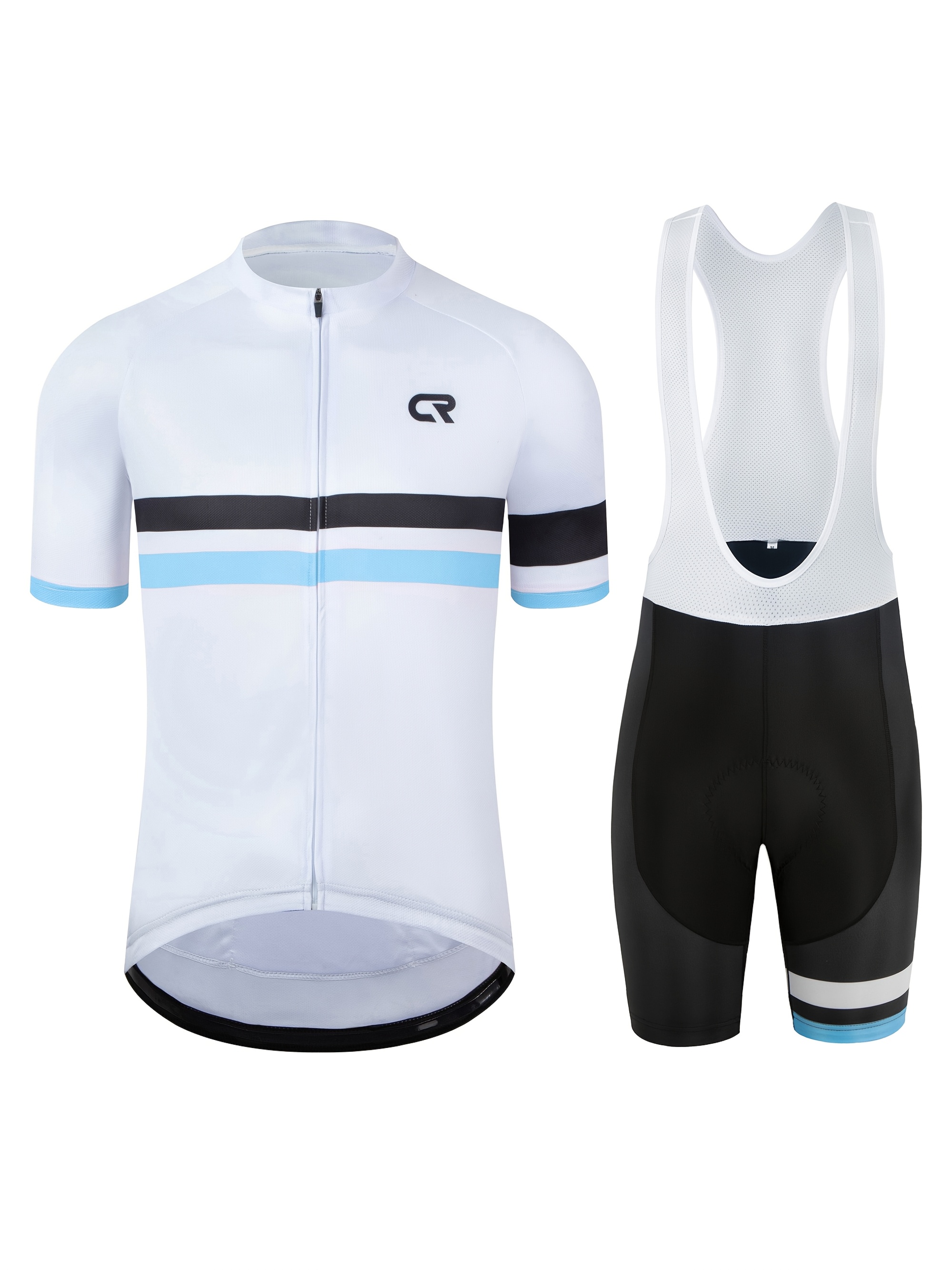 Set Abbigliamento Ciclismo Estivo - Maglia E Salopette Imbottita, 80% Poliestere 20% Elastan