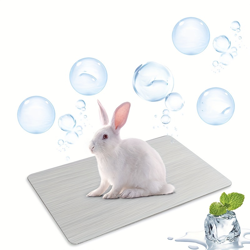 

Cooling Pet Mat For Small Animals - Aluminum Ice Pad For Rabbits, Hamsters, Guinea & More - Summer Chill Comfort For Bunnies, Kittens & Puppies