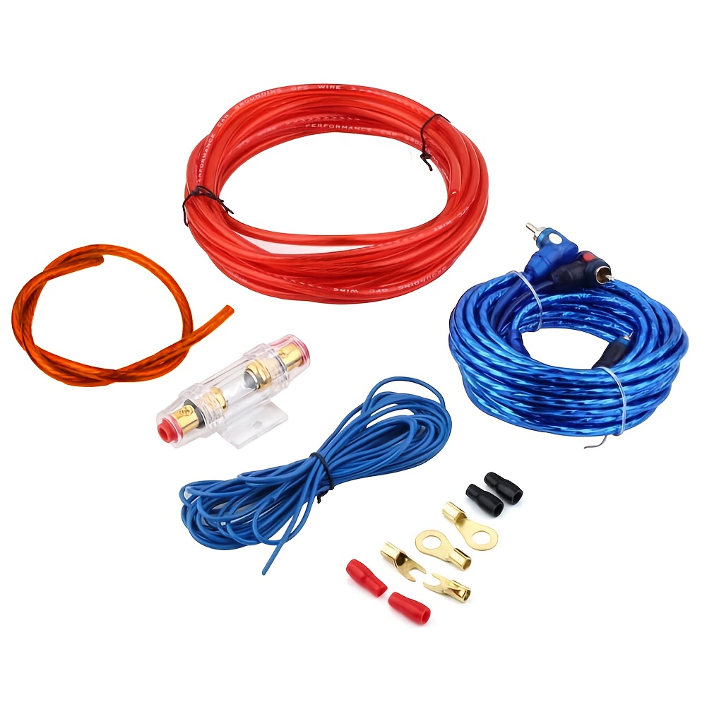 Image of 1500w 8 Awg Gauge Car Amp Amplifier Cable Sub Subwoofer Wiring Install Kit Set