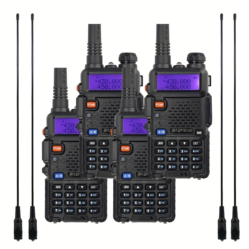 

Model 2 Way Radio Handheld Ham Radio Walkie Talkie With 771 Antenna For Outdoor Walking Hilking Business (4pack, Black)