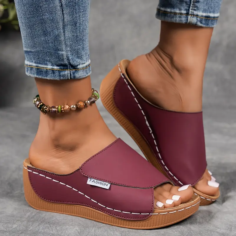 Slip-on sandalen detail