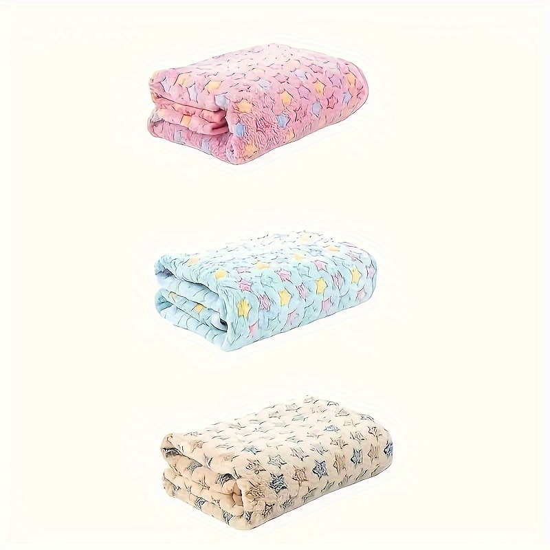 

Soft & Cozy Star-patterned Pet Blanket For Dogs - Stain-resistant, Machine Washable, Ideal For Small To Large Breeds