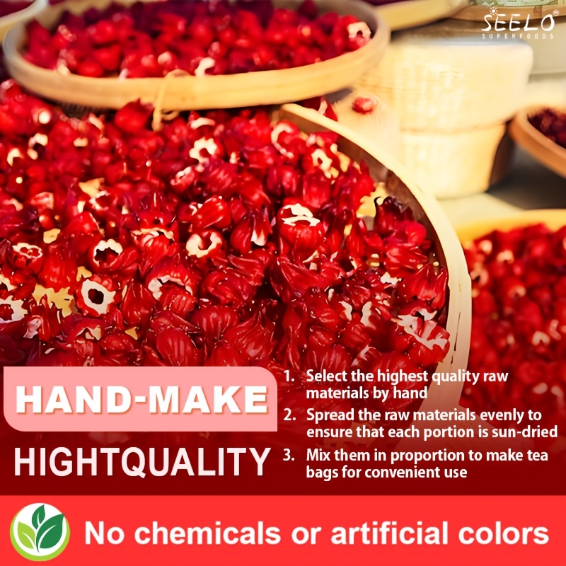 Hibiscus Tea 100 Count Herbal Tea, No Sugar, Caffeine Free, Tart and Refreshing for Circulation and Cardiovascular Wellness