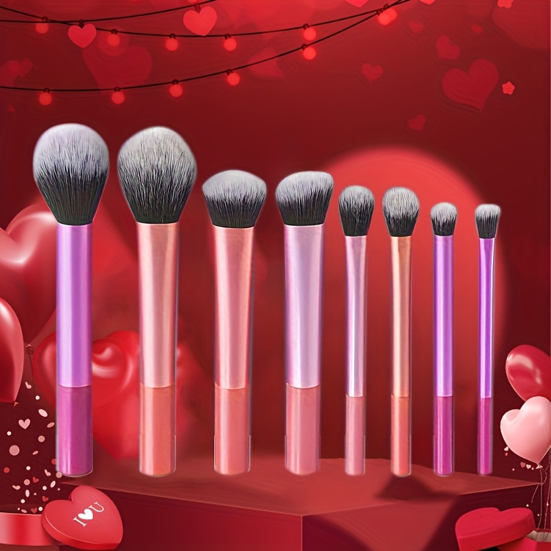 

Valentine's Day Gift Makeup Brush Sets, 8pcs Funny Portable Multifunctional Cosmetic Brush For Supply Suitable For Types
