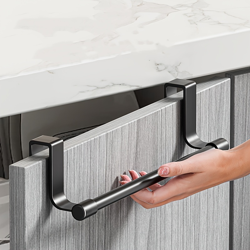 TEMU 1pc Elegante Porta Asciugamani in Acciaio , Stile Raffinato, Porta Asciugamani da Appendere Senza , Molto per la Conservazione di Asciugamani in