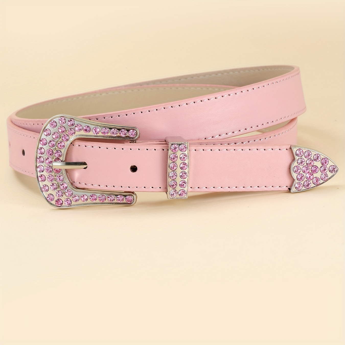 Fashion Rhinestone Buckle Corset Girl Fashion Belts Jeans - Temu