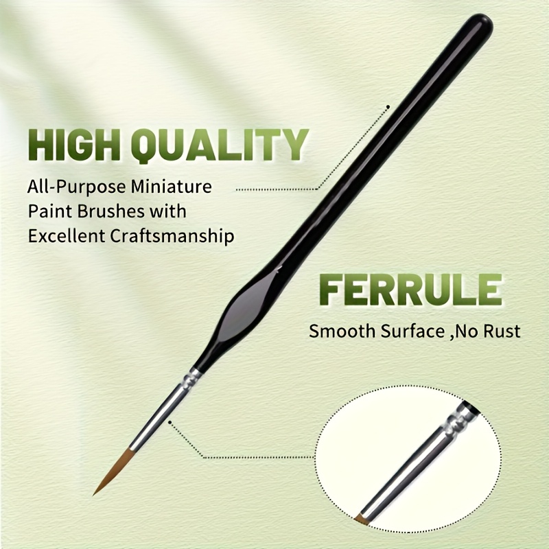 Ultra Fine Nylon Fine Bristle Paint Brush Set