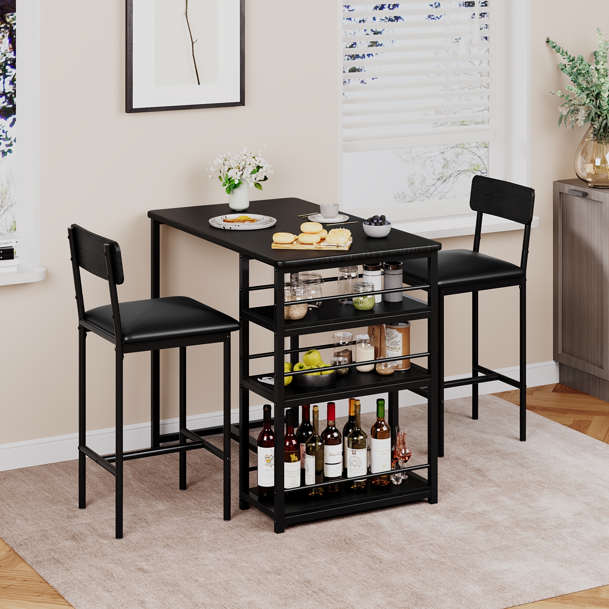 Set tavolo da pranzo 119 x 70 x 75 cm + 4 sedie in velluto - Legno