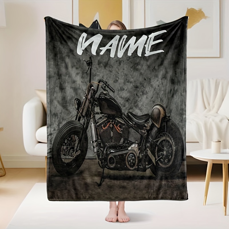 

Name Printed Motorcycle Flannel Blanket, Bed , Fleece, All- Sofa , Contemporary , , , , -, , 200-250g