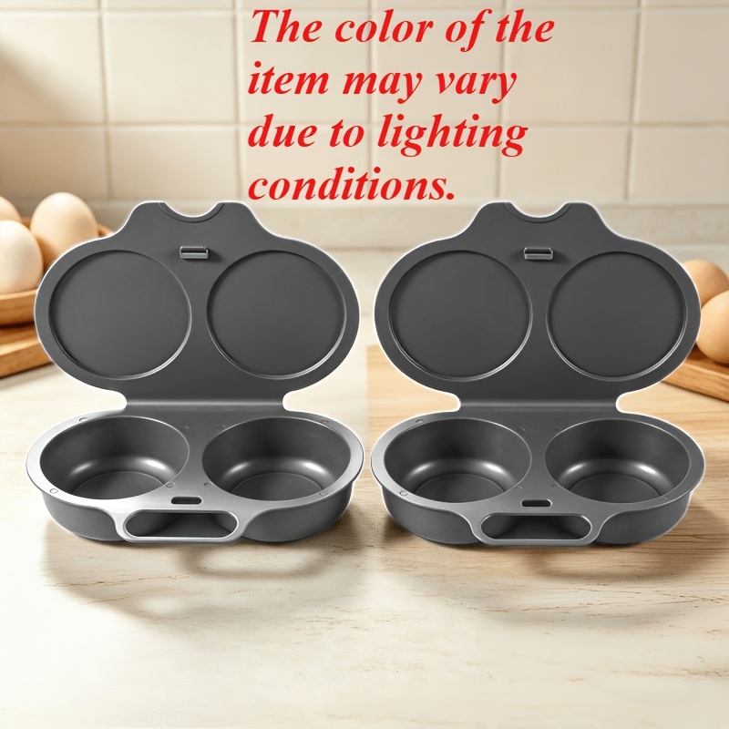 TEMU 2pcs Cuiseur Vapeur Multifonctionnel à Double Grille, Cuisson à Oeufs au Micro-ondes, Plateau de , Préparation Rapide d'Oeufs Vapeur Tendres,